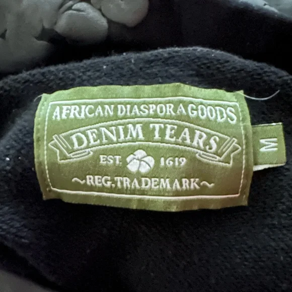 Denim Tears Black Monochrome Hoodie (M)